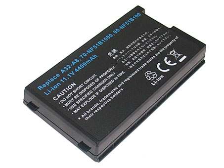 This ASUS X80L laptop battery can replace the following ASUS battery 